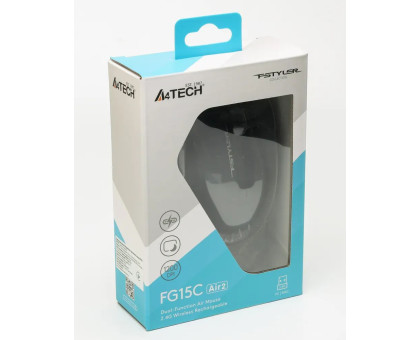 Миша бездротова A4Tech Fstyler FG15C Air2 (Black), 1200 dpi, Desk+Air, USB, колір чорний