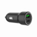 Автомобільний зарядний пристрій Gembird TA-UC-A2PDQC20-CAR-01, 1xUSB-A (18W QC3.0)+ 1xUSB-C (20W PD), чорний
