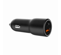 Автомобільний ЗП Gembird TA-UC-AC2PDQC38-CAR-01, 1xUSB-A (18W QC3.0) + 1xUSB-C (PD 20W), чорний