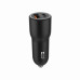 Автомобільний ЗП Gembird TA-UC-AC2PDQC38-CAR-01, 1xUSB-A (18W QC3.0) + 1xUSB-C (PD 20W), чорний