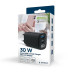 Мережевий ЗП Gembird TA-UC-PDQC30LCD-BK-01, 1 USB-A (QC3.0 18W) + 1 Type-C (PD20W), LCD, чорний