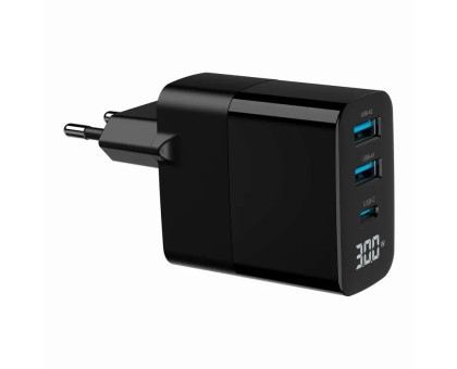 Мережеве ЗУ Gembird TA-UC-PDQC30LCD-BK-02
