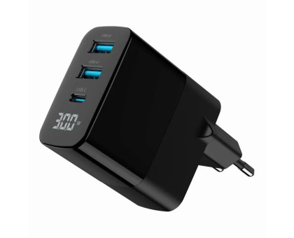 Мережеве ЗУ Gembird TA-UC-PDQC30LCD-BK-02