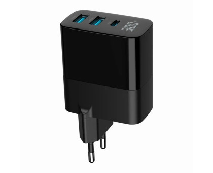 Мережеве ЗУ Gembird TA-UC-PDQC30LCD-BK-02