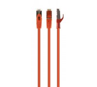 Патч корд Cablexpert PP6A-LSZHCU-O-1M, S/FTP, литий, 50u" штекер із фіксатором, 1 м, помаранчевий