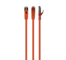Патч корд Cablexpert PP6A-LSZHCU-O-1M, S/FTP, литий, 50u" штекер із фіксатором, 1 м, помаранчевий