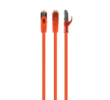 Патч корд Cablexpert PP6A-LSZHCU-O-1M, S/FTP, литий, 50u" штекер із фіксатором, 1 м, помаранчевий