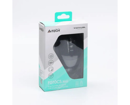 Миша бездротова A4Tech Fstyler FG10CS Air2 (Stone Grey),  USB, колір чорний+сірий