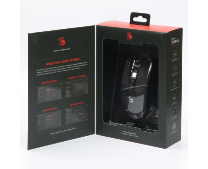 Миша ігрова бездротова A4-Tech Bloody R36 Ultra (Stone Black), 12000 CPI, чорна