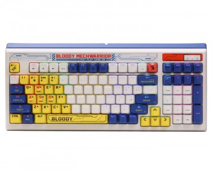 Механическая игровая клавиатура Bloody B950 RGB (Warrior Blue), белая, RGB подсветка клавиш, LK Libra Brown Switch, USB Механическая игровая клавиатура Bloody B950 RGB (Warrior Blue), белая, RGB подсветка клавиш, LK Libra Brown Switch, USB