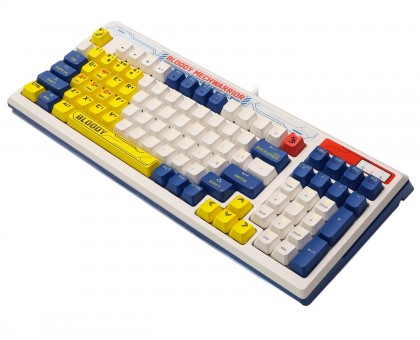 Механическая игровая клавиатура Bloody B950 RGB (Warrior Blue), белая, RGB подсветка клавиш, LK Libra Brown Switch, USB Механическая игровая клавиатура Bloody B950 RGB (Warrior Blue), белая, RGB подсветка клавиш, LK Libra Brown Switch, USB