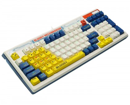Механическая игровая клавиатура Bloody B950 RGB (Warrior Blue), белая, RGB подсветка клавиш, LK Libra Brown Switch, USB Механическая игровая клавиатура Bloody B950 RGB (Warrior Blue), белая, RGB подсветка клавиш, LK Libra Brown Switch, USB