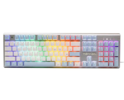 Клавіатура A4Tech FS100 (Icy Blue) механічна ігрова, неонове підсвічування, USB, FS Switches, срібляста