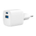Мережевий зарядний пристрій Gembird TA-UC-PDQC20-W-01, 1 USB-A + 1 Type-C (PD20Вт + QC3.0 18Вт), білий