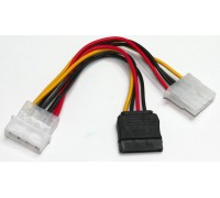 Кабель Cablexpert CC-SATA-PSY2, кабель живлення (Molex) папа/мама+SATA кабель живлення, 135 мм.