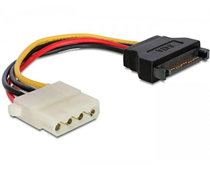 Кабель Cablexpert  CC-SATA-PS-M, кабель живлення (Molex) папа+ SATA кабель живлення, 150 мм.