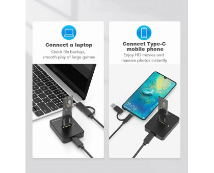 Док-станція для жорстких дисків USB Type-C Gembird DD-U3M2 M.2 SATA & NVME SSD 