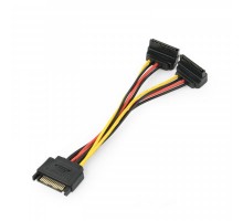 Кабель Cablexpert CC-SATAM2F-02, кабель питания SATA двойной, 0.15м.