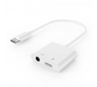 Адаптер Cablexpert A-CM-3.5FP-01, USB-C - стерео-аудио 3.5 мм + USB-C (питание) (CDLA)