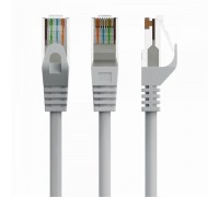Патч корд Cablexpert PP6U-CU-0.25M, UTP, категорія. 6, литий,  50u" штекер із фіксатором, 0.25 м, сірий