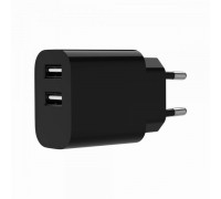 Мережевий ЗП Gembird TA-UC-2A12-01-BK, 2 USB-A 5V/2.4A (12W), чорний