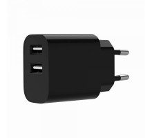 Мережевий ЗП Gembird TA-UC-2A12-01-BK, 2 USB-A 5V/2.4A (12W), чорний