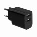 Мережевий ЗП Gembird TA-UC-2A12-01-BK, 2 USB-A 5V/2.4A (12W), чорний