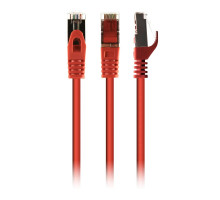 Патч корд Cablexpert PP6A-LSZHCU-R-3M, S/FTP, литий, 50u" штекер із фіксатором, 3 м, червоний