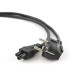 Кабель силовий Cablexpert PC-186-ML12-0.5M CEE7/7-C5, довжина 0,5 м, сертифікований VDE, з заземленням для ноутбука, 3 *0.75 мм кв