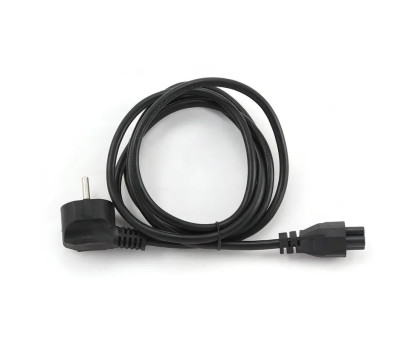 Кабель силовий Cablexpert PC-186-ML12-0.5M CEE7/7-C5, довжина 0,5 м, сертифікований VDE, з заземленням для ноутбука, 3 *0.75 мм кв