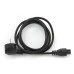 Кабель силовий Cablexpert PC-186-ML12-0.5M CEE7/7-C5, довжина 0,5 м, сертифікований VDE, з заземленням для ноутбука, 3 *0.75 мм кв