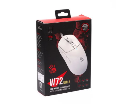 Миша ігрова Bloody W72 Ultra (White), 20000 CPI, 30M натискань, білий