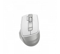 Миша бездротова A4Tech FB45CS Air2 (Silver White), безшумна Fstyler, BT+RF (Combo), 2000DPI, USB, вбудований акумулятор, сірий+білий