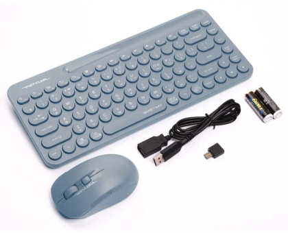 Комплект клавіатура+мишка A4Tech FG3200 Air2 (Blue) Fstyler, бездротовий, колір блакитний