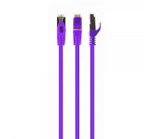 Патч корд Cablexpert PP6A-LSZHCU-V-15M, S/STP, литий, 50u" штекер із фіксатором, 15 м, пурпуровий