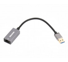 Адаптер, с USB на Gigabit Ethernet, 1000 Mbps, метал, темно-сірий