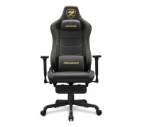 Кресло игровое ARMOR EVO S Gold, геймерское, дышащая экокожа, стальной каркас черное