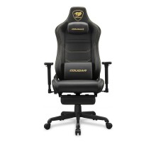 Кресло игровое ARMOR EVO S Gold, геймерское, дышащая экокожа, стальной каркас черное