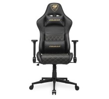 Крісло ігрове Cougar Armor One V2 Gold, геймерське, дихаюча екошкіра, сталевий каркас, чорний
