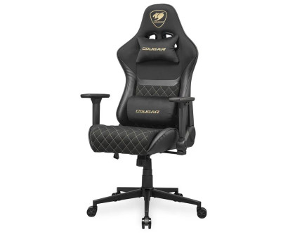 Крісло ігрове Cougar Armor One V2 Gold F,  геймерське, текстильна тканина, сталевий каркас, чорний