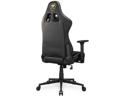 Крісло ігрове Cougar Armor One V2 Gold F,  геймерське, текстильна тканина, сталевий каркас, чорний