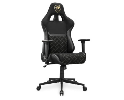 Крісло ігрове Cougar Armor One V2 Gold F,  геймерське, текстильна тканина, сталевий каркас, чорний