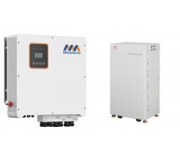 Комплект гібридний трифазний високовольтний сонячний інвертор Megarevo R12KH3 + батарея Ritar HV RESS-25KW