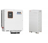 Комплект гібридний трифазний високовольтний сонячний інвертор Megarevo R12KH3 + батарея Ritar HV RESS-30KW