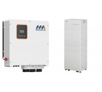 Комплект гібридний трифазний високовольтний сонячний інвертор Megarevo R12KH3 + батарея Ritar HV RESS-40KW
