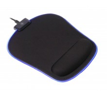 Килимок для мишки Maxxter MMP-LEDPAD-BK  ергономічній, прогумований, з RGB-підсвіткою