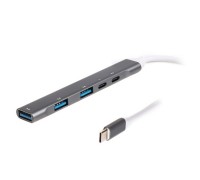 Хаб USB 3.0 Maxxter HU3C-4P1PD-01 Type-С на 4 порта, 1xUSB-A 3.0, 2xUSB-A 2.0, 1xUSB-C (PD100W charging), 1хUSB-C