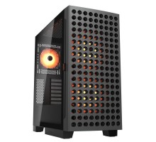 Корпус комп'ютерний Cougar Airface ECO RGB, вентилятори передвстановлені, ATX/mATX/mini-ITX, скляне вікно, чорний