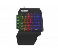 Клавиатура Maxxter KBG-OH-01B-UA игровая одноручная, 40 клавиш, подсветка, черная