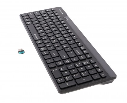 Клавіатура бездротова A4Tech FBK23 AS (Black) Fstyler (BT + 2.4 ГГц), quiet key, колір чорний